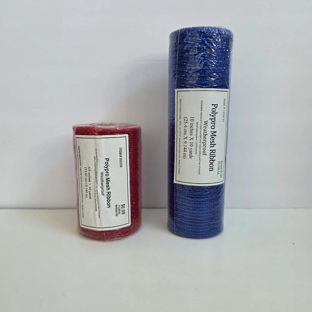 Polypro Mesh Ribbon Set - Red and Blue - Picture 3 of 10